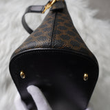 セリーヌ ボリード型 マカダム PVC 2way ハンドバッグ ショルダーバッグ 自立型 ブラック - NEWSED