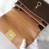 セリーヌ マカダム ガンチーニ金具 PVC 2way ハンドバッグ ショルダーバッグ ブラウン - NEWSED