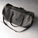 フェンディ ズッカ柄 PVC/レザー 2way ボストンバッグ ショルダーバッグ ブラウン - NEWSED