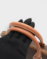 セリーヌ マカダム PVC / レザー 2way ハンドバッグ ショルダーバッグ ブラウン - NEWSED