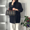 Fendi Pecan PVC/Leather 2way Handbag Shoulder Bag Khaki