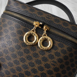 セリーヌ マカダム PVC / レザー 2way バニティバッグ ハンドバッグ ショルダーバッグ ミニバッグ ブラウン / ブラック - NEWSED