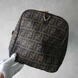 フェンディ ズッカ柄 PVC/レザー 2way ボストンバッグ ショルダーバッグ ブラウン - NEWSED