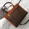 Celine Macadam PVC/皮革迷你两用包 棕色