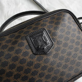 セリーヌ マカダム PVC / レザー 2way バニティバッグ ショルダーバッグ ブラック - NEWSED