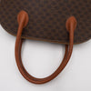 Celine Vintage Macadam PVC/Leather 2way Shoulder Bag Handbag Freestanding Brown