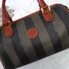 Fendi Pecan PVC/Leather 2way Handbag Shoulder Bag Khaki