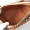 Celine Vintage Macadam PVC/Leather 2way Mini Boston Bag Handbag Shoulder Bag Brown