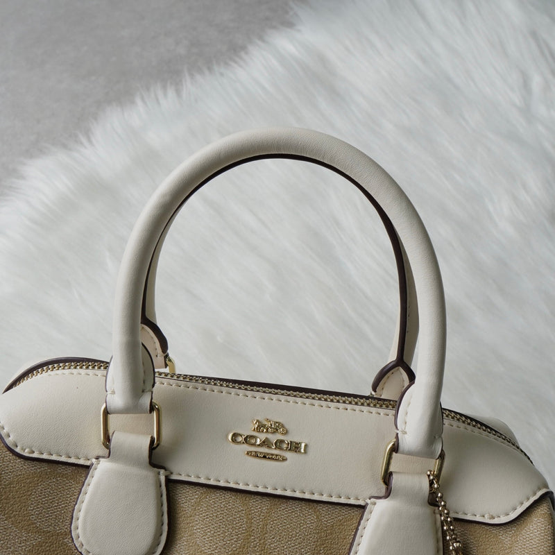 コーチ シグネチャー PVC 2way ハンドバッグ ショルダーバッグ ベージュ F32203 - NEWSED