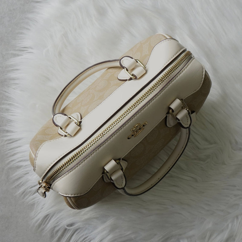 コーチ シグネチャー PVC 2way ハンドバッグ ショルダーバッグ ベージュ F32203 - NEWSED