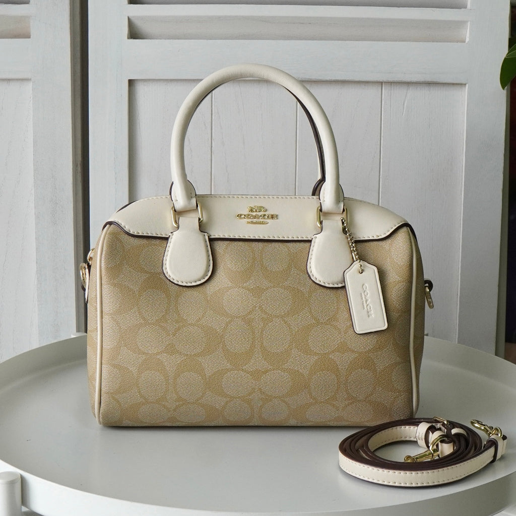 コーチ シグネチャー PVC 2way ハンドバッグ ショルダーバッグ ベージュ F32203