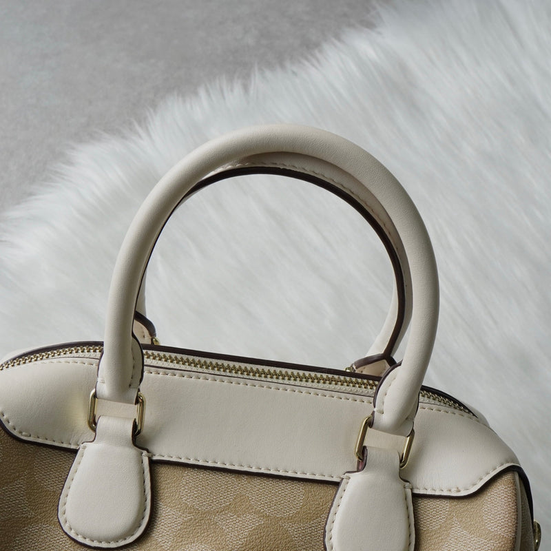 コーチ シグネチャー PVC 2way ハンドバッグ ショルダーバッグ ベージュ F32203 - NEWSED