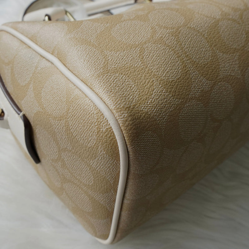 コーチ シグネチャー PVC 2way ハンドバッグ ショルダーバッグ ベージュ F32203 - NEWSED