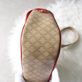 セリーヌ マカダム PVC メッセンジャーバッグ ショルダーバッグ ベージュ / レッド - NEWSED