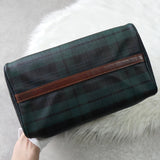 ポロ ラルフローレン チェック柄 PVC ハンドバッグ ミニボストンバッグ グリーン - NEWSED