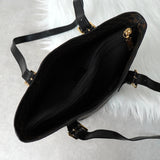 セリーヌ マカダム PVC / レザー トートバッグ 自立型 ブラック / ブラウン - NEWSED