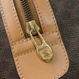 セリーヌ マカダム PVC / レザー ミニボストンバッグ ハンドバッグ ブラウン - NEWSED