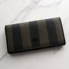 Fendi Pecan PVC/Leather Bi-fold Long Wallet Black/Brown