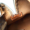 Celine Vintage Macadam PVC/Leather Mini Boston Bag Handbag Brown