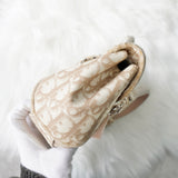 ディオール トロッター チェーン リボン PVC / ベロア ハンドバッグ ベージュ - NEWSED