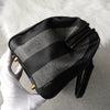 Fendi Vintage Pecan PVC/Leather Handbag Mini Boston Bag Black/Grey
