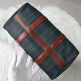 ポロ ラルフローレン チェック柄 PVC ミニボストンバッグ ハンドバッグ グリーン - NEWSED