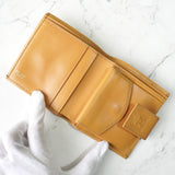 セリーヌ マカダム PVC / レザー 二つ折り財布 ホワイト / ベージュ - NEWSED