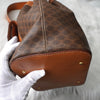 Celine Macadam PVC/皮革 Gancini 抽绳单肩包 棕色