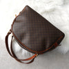 Celine Vintage Macadam PVC/Leather Handbag Freestanding Brown