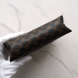 セリーヌ マカダム PVC / レザー ポーチ ブラック ブラウン - NEWSED