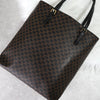 セリーヌ マカダム PVC レザー トートバッグ ハンドバッグ ブラウン ブラック