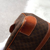 Celine Vintage Macadam PVC/Leather Mini Boston Bag Handbag Brown