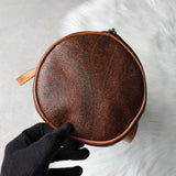 エトロ ペイズリー PVC ミニドラムバッグ ハンドバッグ ボルドー - NEWSED