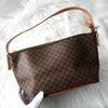 Celine Macadam PVC/皮革单肩包 棕色