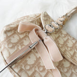 ディオール トロッター チェーン リボン PVC / ベロア ハンドバッグ ベージュ - NEWSED