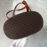 セリーヌ マカダム PVC/レザー バケツ型 トートバッグ ブラウン - NEWSED