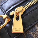 セリーヌ マカダム PVC / レザー ボストンバッグ ブラック - NEWSED