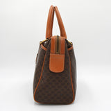 セリーヌ ヴィンテージ マカダム PVC/レザー ミニボストンバッグ ブラウン - NEWSED