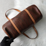 エトロ ペイズリー PVC ミニドラムバッグ ハンドバッグ ボルドー - NEWSED