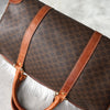 Celine Vintage Macadam PVC/Leather Mini Boston Bag Handbag Brown