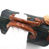 ポロ ラルフローレン チェック柄 ミニボストンバッグ PVC / レザー ダークグリーン - NEWSED