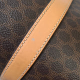 セリーヌ マカダム PVC / レザー ミニボストンバッグ ハンドバッグ ブラウン - NEWSED