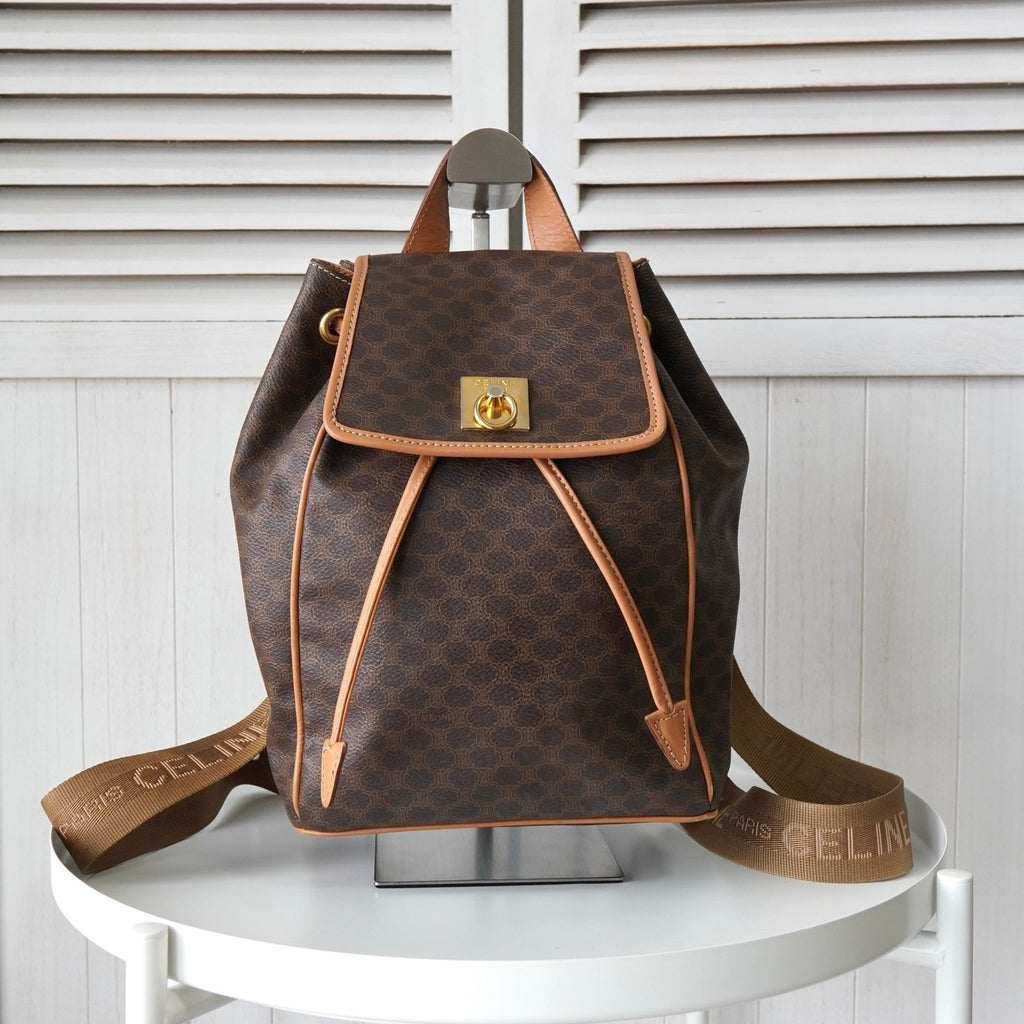Celine Macadam PVC Backpack in Brown