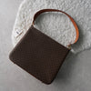 Celine Vintage Macadam PVC/Leather One Shoulder Bag Brown Deadstock