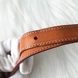 セリーヌ マカダム PVC / レザー ラウンド ショルダーバッグ ポシェット ベージュ - NEWSED