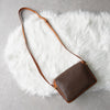 Celine Macadam PVC/Leather Shoulder Bag, Brown