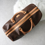 セリーヌ マカダム PVC ボストンバッグ ブラウン - NEWSED