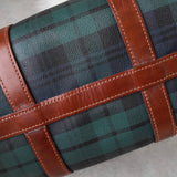 ラルフローレン チェック柄 PVC / レザー ミニボストンバッグ ハンドバッグ グリーン / ブラウン - NEWSED