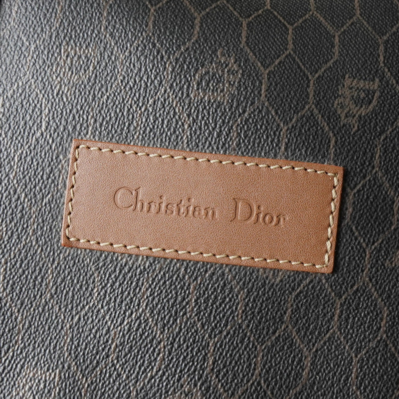 クリスチャン ディオール ヴィンテージ ハニカム柄 PVC ボストンバッグ ハンドバッグ ブラウン系 - NEWSED