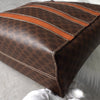 Celine Vintage Macadam PVC/Leather Handbag Freestanding Brown